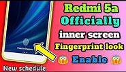 Redmi 5a offically inner screen fingerprint enable !! | MIUI 10.1.1.0 New hidden features
