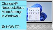 How to Change Sleep Mode Settings in Windows 11| HP Notebooks | HP | HP Support