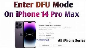 How to Put iPhone 14 Pro Max in DFU Mode//All iphone Series (Full Guide 2023)