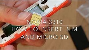 How to insert SIM and micro SD card in Nokia 3310