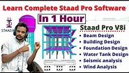 Complete staad pro v8i software in one hour | Building design, Tank design | civil engineering |