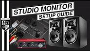 How To Connect Studio Monitors [Placement, Cables, & Settings] w/ Focusrite Scarlett 2i2 3rd Gen