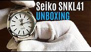 Seiko SNKL41 UNBOXING - Great Automatic Watch For 100 Dollars / Euros