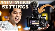 Sony A7IV Menu SetUp - Full Tutorial for Beginners or first time Sony users