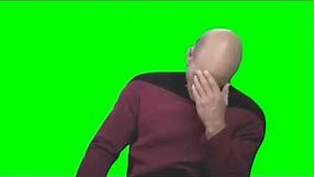 Picard's Epic Facepalm (Green Screen Footage)