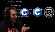 Prime Reacts: From C to C++ to Rust to Haskell