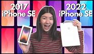 Upgrading my 2017 iPhone SE to the 2022 iPhone SE! | unboxing new iphone and set up