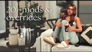 20+ realistic mods & overrides for aesthetic gameplay (THAT GIRL energy) | sims 4