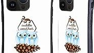 Head Case Designs Officially Licensed Emoji® Owls Winter Wonderland Hybrid Case Compatible with Apple iPhone 15 Pro Max