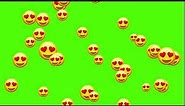 Floating Emoji Love Green Screen FREE USE