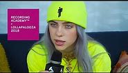 Billie Eilish on Her Sound & Beats 1 | Lollapalooza 2018