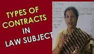 Types of Contracts in Law Subject
