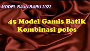Gamis Batik Kombinasi Polos Modern Terbaru 2022 Couple Pasangan