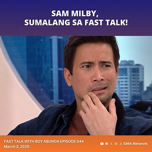 82K views · 567 reactions | #FastTalkWithBoyAbunda #Highlights | March. 3, 2025: Ready to love again or taking a break? Ano ang number one priority in life ni Sam Milby ngayon? #FTBASamMilby #SamMilby | GMA Network | Facebook
