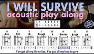 “I Will Survive” Acoustic Guitar and Vocals Play Along! 7 Chord Song! (Gloria Gaynor/Cake Made Easy)