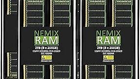 NEMIX RAM 2TB (8X256GB) DDR4 3200MHZ PC4-25600 8Rx4 ECC RDIMM KIT Registered Server Memory