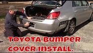 Toyota Avalon bumper cover install.