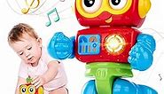hahaland Toys for 1 Year Old Boy Toys Birthday Gfit - Musical Light up Poseable Activity Robot Baby Toys 12-18 Months - Interactive Motor Skill Toy One Year Old Easter Basket Stuffers