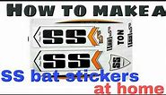 How to make SS cricket bat stickers at home/ Cricket Mania