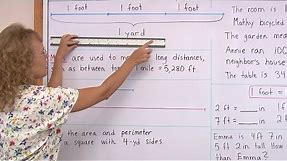 Learn about feet, yards, and miles - measurement lesson for 3rd grade math