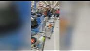 Fight in Walmart checkout line caught on camera