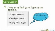 Write a thesis statement for an opinion letter