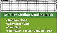 Spring Chef Cooling Rack & Baking Rack - Heavy Duty 100% Stainless Steel Cookie Cooling Racks, Wire Rack for Baking, Oven Safe 10 x 15 Inches Fits Jelly Roll Pan - Grill Racks for Cooking and Baking