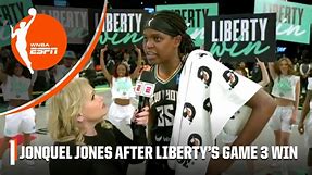 ‘WE TOOK IT PERSONAL’ 🔥 - Jonquel Jones after the Liberty forced Game 4 | WNBA on ESPN