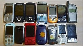 All my old Sony Ericsson phones collection