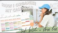 🗓How I Organize My Calendar | Task Batching, Productivity, Stressing Less