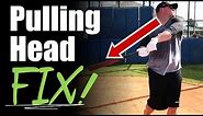 5 Baseball Hitting Drills to KEEP HEAD DOWN [Pulling Head Fix]
