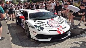 GUMBALL 3000 DDE GINTANI Aventador SVJ Makes Crowd Go Crazy! Insane V12 Sounds!