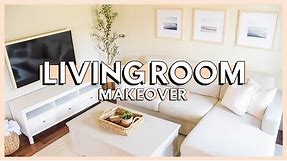 DIY LIVING ROOM MAKEOVER ON A BUDGET | living room decorating ideas 2022 + living room makeover