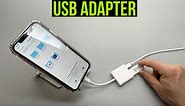 Apple Lightning to USB Adapter. Read files from USB drive!