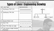Theory of Line Types | Types of Lines in Engineering Drawing | 3.0