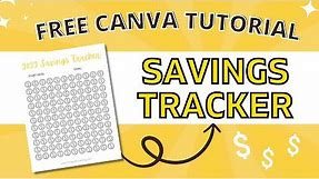 MONEY SAVINGS TRACKER IN UNDER 3 MINUTES | Make & Sell Free Printables with Canva