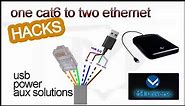 life hacks of ethernet cat6 cat5 cable. usb aux phone and power solutions. diy