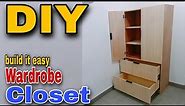 DIY | Wardrobe Closet |Paano Gumawa ng Wardrobe closet na may Drawer | easy to build | Chitman