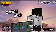 MCPE COSMETICS MAKE YOUR SKIN WITH ZOMBIE ARMS (Works on hive) (tutorial)