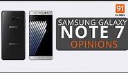 Samsung Galaxy Note 7 Review of specifications + Opinions