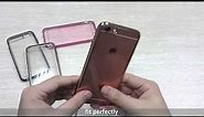 iPhonw 6S Transparent Crystal Plating Frame Clear TPU Rubber Soft Case Cover