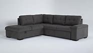 Flinn 103" 2 Piece Convertible Sleeper Sectional with Left Arm Facing Storage Chaise