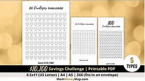 $10,000 Savings Challenge Printable (PDF)