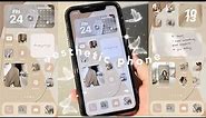 customize your iphone 🦢 iOS 15 (beige theme) ☕️ | how to have an aesthetic phone