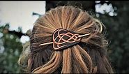 Beautiful & easy leatherwork craft project: how to make a celtic hair barrette