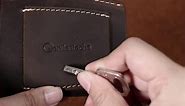 Gentlestache Leather Pocket Knife Sheath for Belt, Knife Holster, EDC Belt Knife Sheath, Folding Knife Sheath, Utility Knife Holder Black