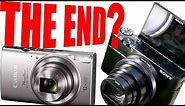 End of point and shoot compact pocket cameras