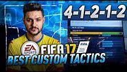 FIFA 17 BEST FORMATIONS 4-1-2-1-2 TUTORIAL / BEST CUSTOM TACTICS & INSTRUCTIONS / HOW TO PLAY 41212