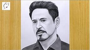 Tony Stark Drawing | Iron Man Pencil Sketch | How to draw || The Crazy Sketcher