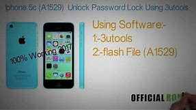 IPhone 5c (A1529) unlock password using 3utool iPhone 4,4s,5,5s,5c,6,6plus,7,8,X Firmware